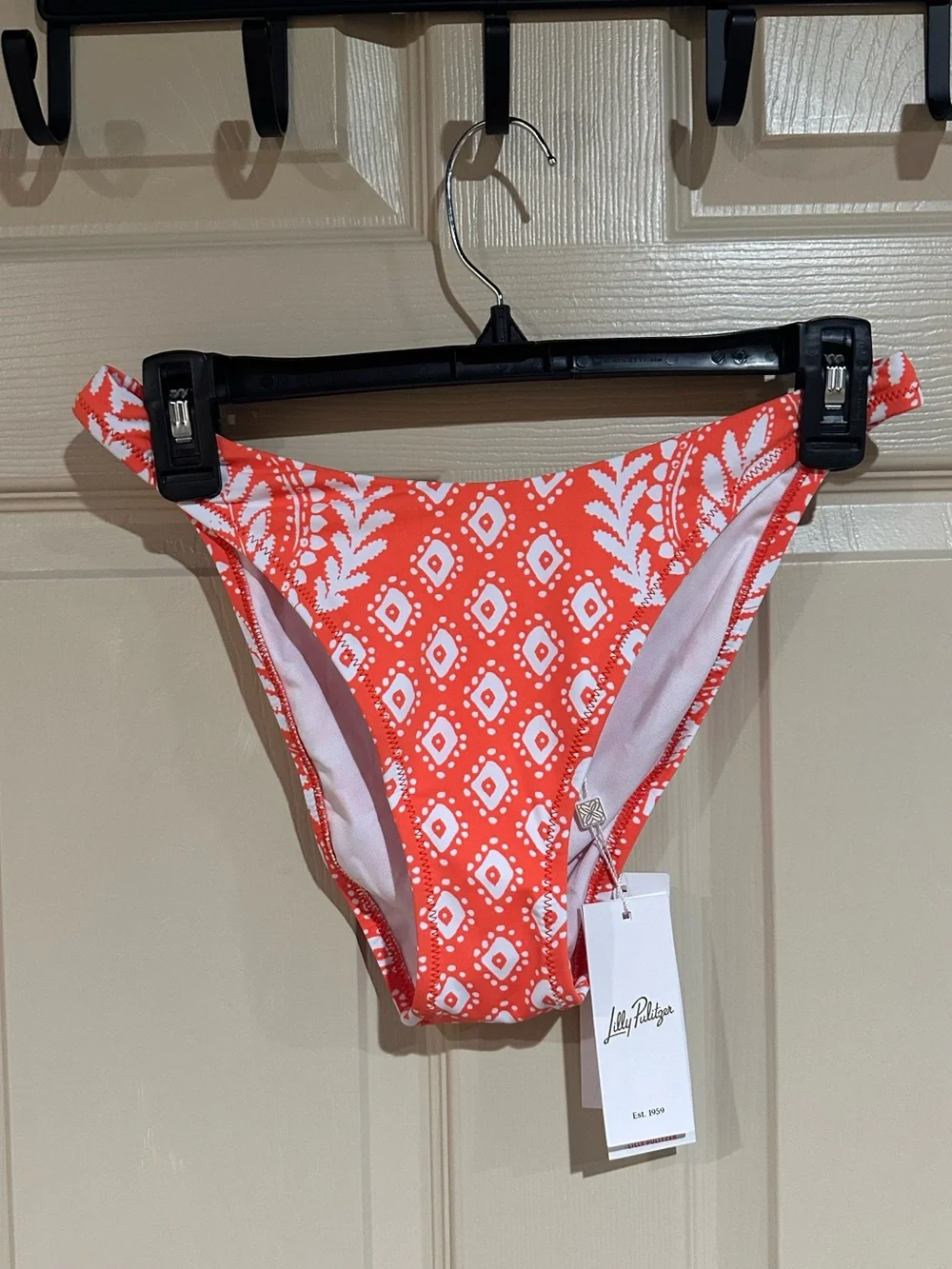Lilly Pulitzer Pico High Cut Patterned Bikini Bottom in Flamingo Feather